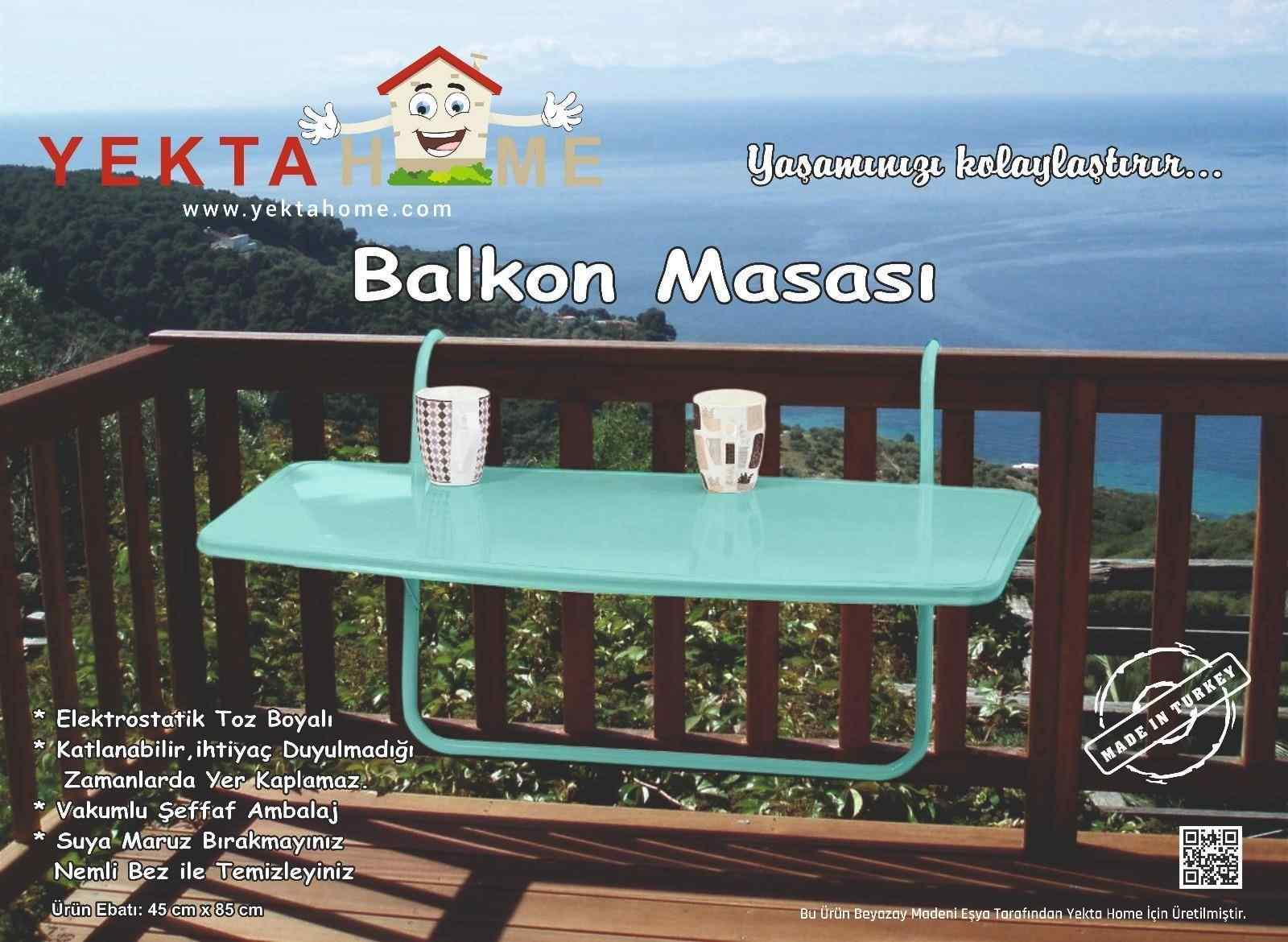 volga balkon masasi balkon demirine asilan masa turkuaz k128 turkiye nin en kapsamli ev ve bahce mobilyalari yektahome com da