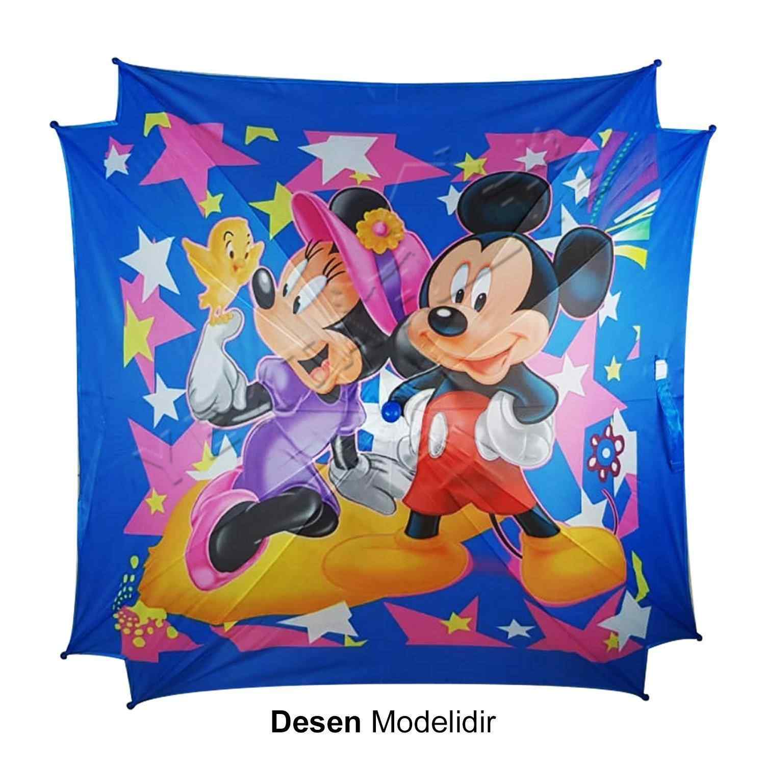 mickey mouse desenli 2 li semsiye mavi semsiye 2 li paket