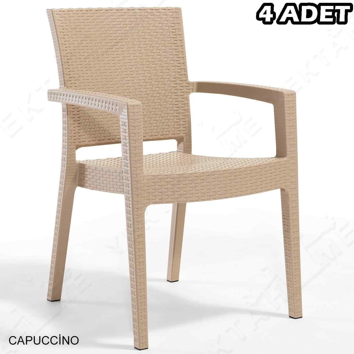 novussi paris rattan koltuk bahce sandalyesi cappucino 4 adet turkiye nin en kapsamli ev ve bahce mobilyalari yektahome com da