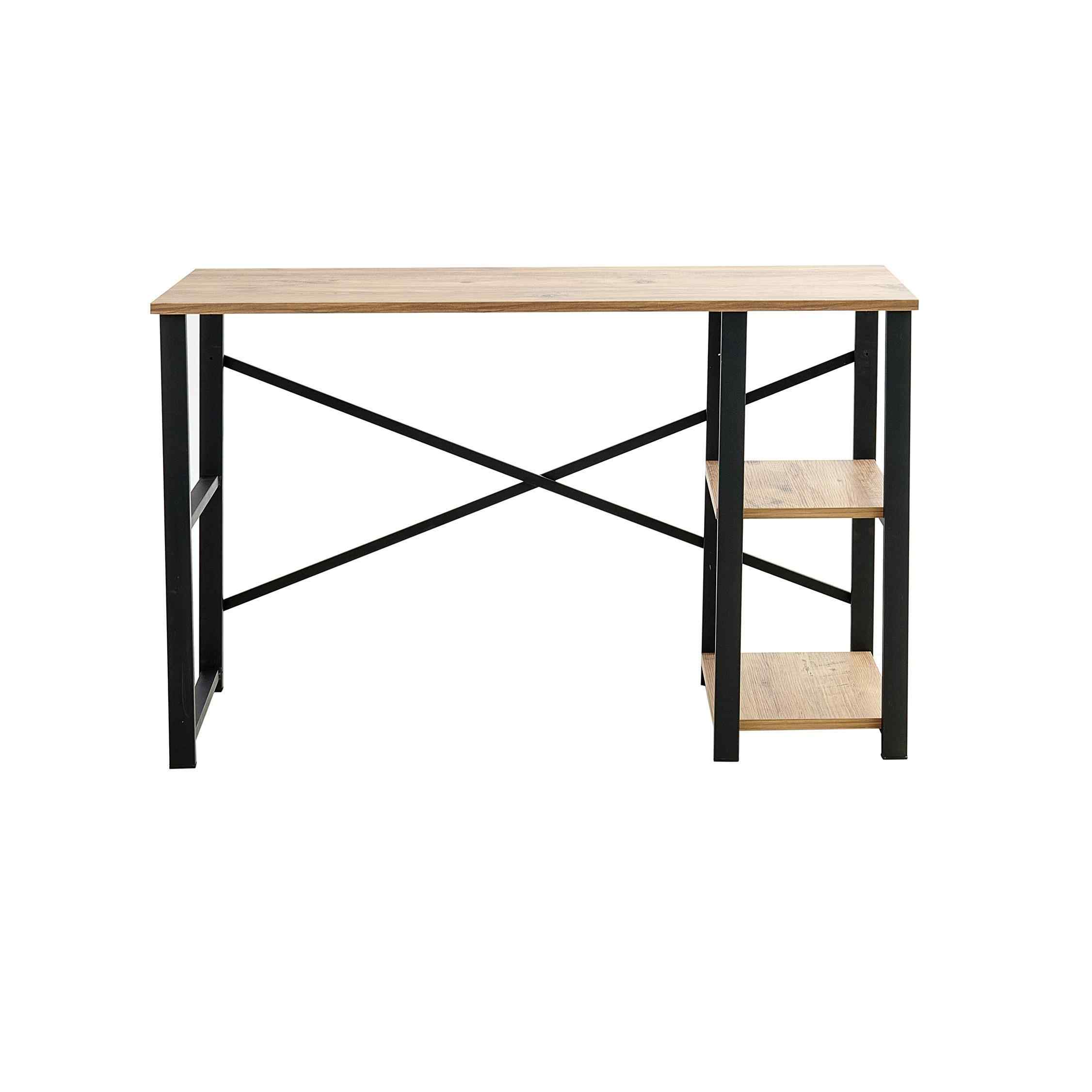 beyza calisma masasi metal rafli bilgisayar masasi laptop ofis masalari 50x120 cm