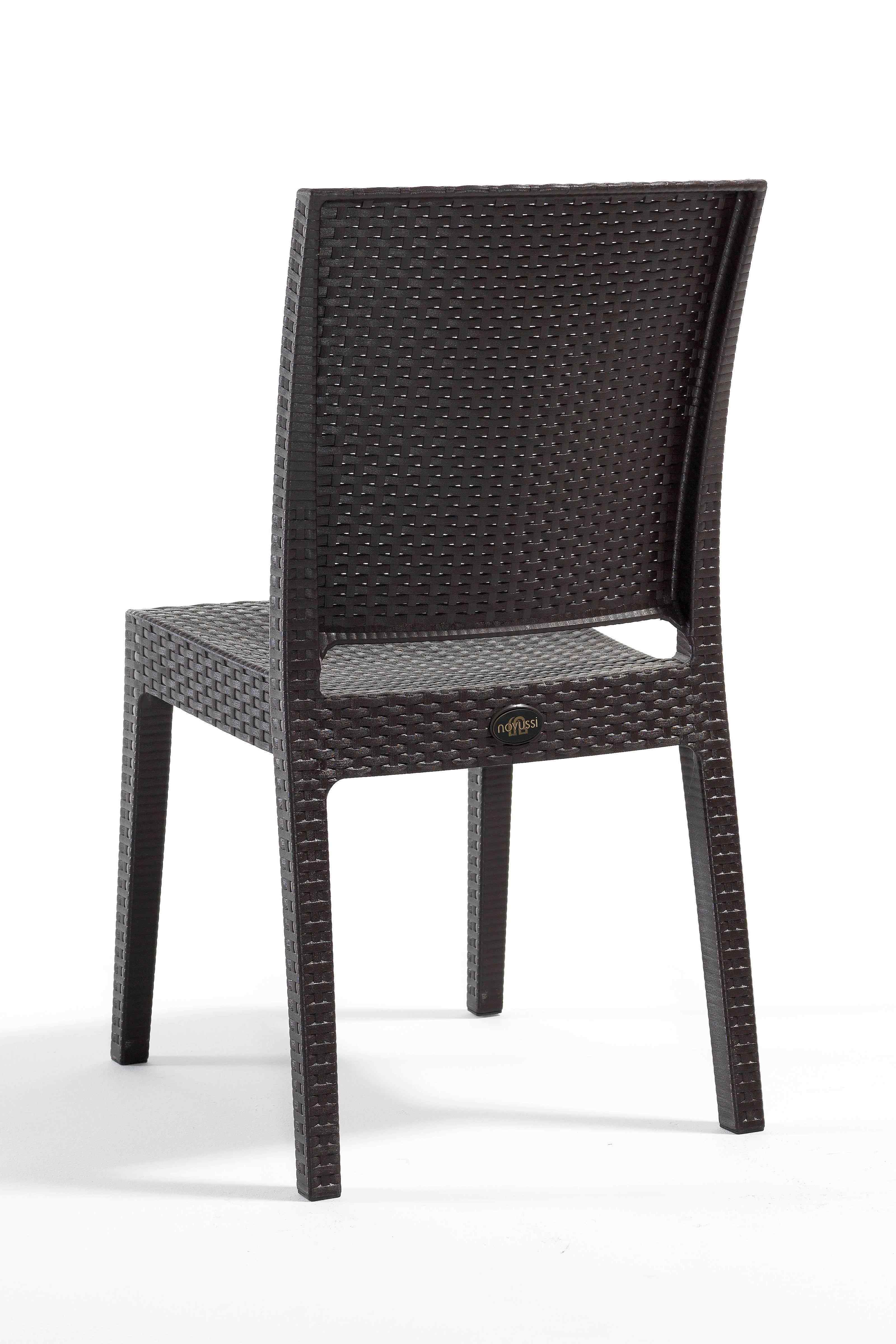 Novussi Nice Rattan Sandalye Bahçe Sandalyesi Kaverengi 4