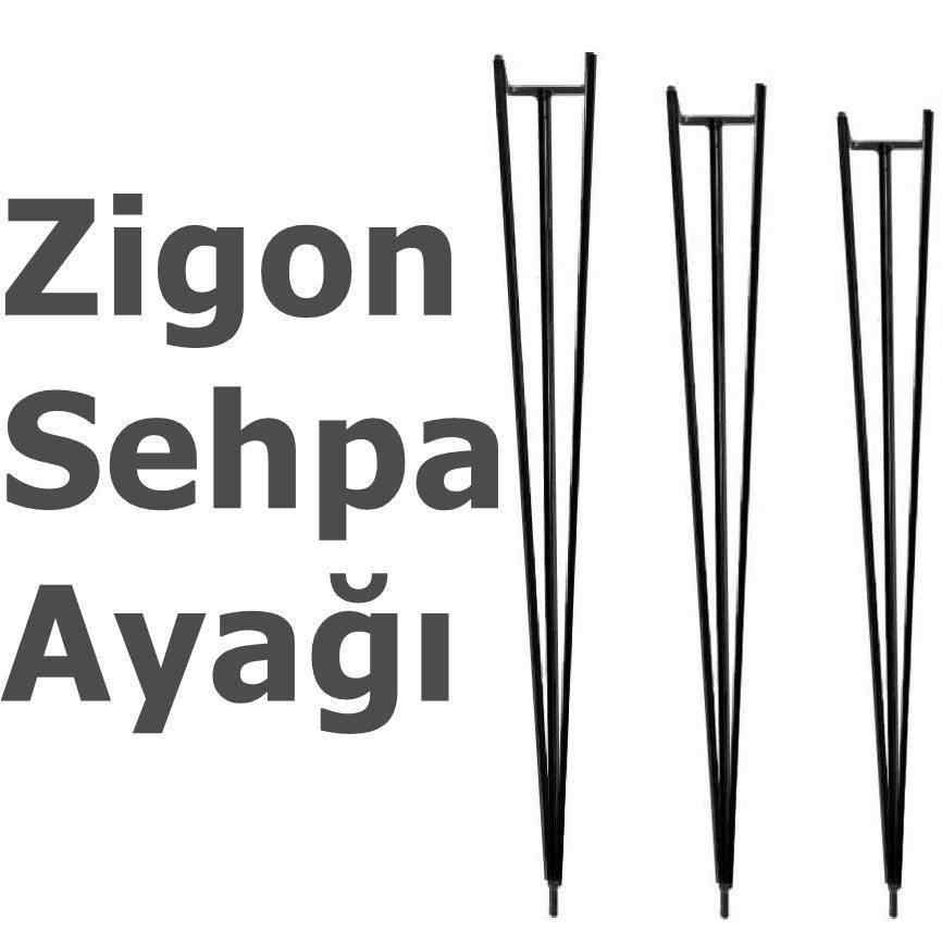 Metal Sehpa Ayağı Zigon Fiskos Ayağı Metal Firkete Ayak 57 cm