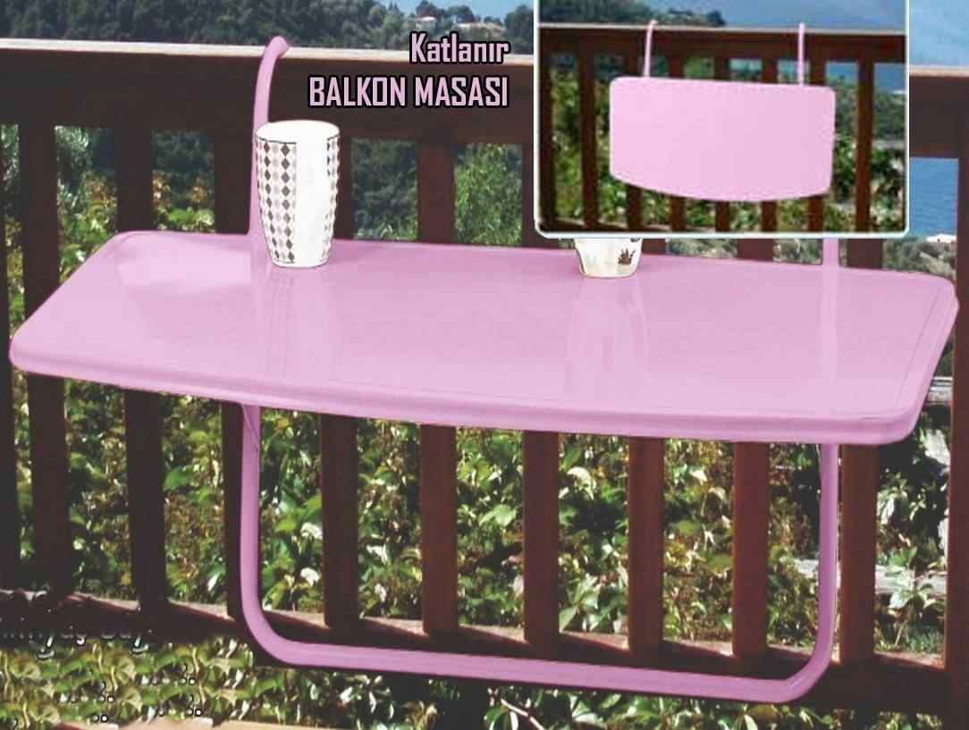 Volga Balkon Masasi Balkon Demirine Asilan Masa Pembe K129 Turkiye Nin En Kapsamli Ev Ve Bahce Mobilyalari Yektahome Com Da