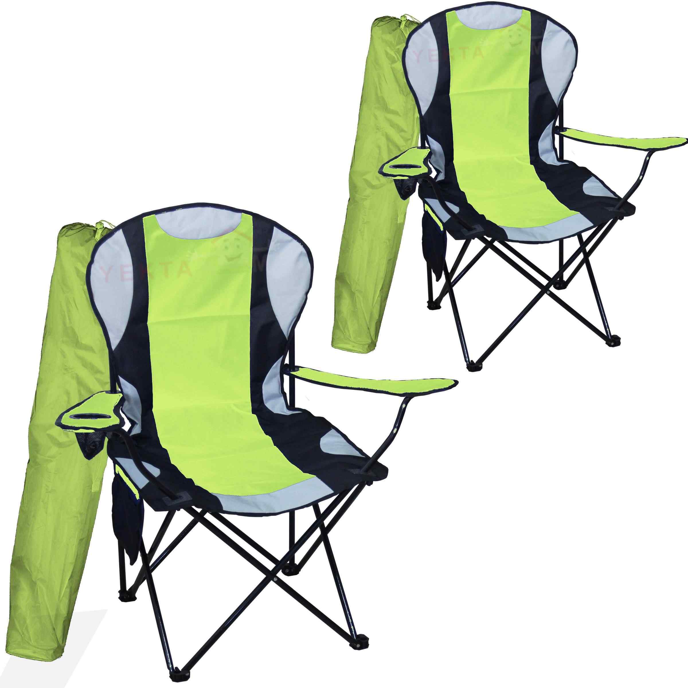 Mega XL Kamp Sandalyesi Büyük Boy Sandalye Yeşil 2 Adet